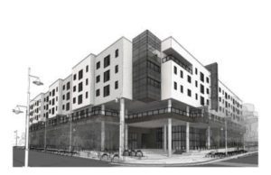 Courtesy of One Central Operating Associates Renderings of the planned One Central mixed-use development at the corner of First and Central. 
