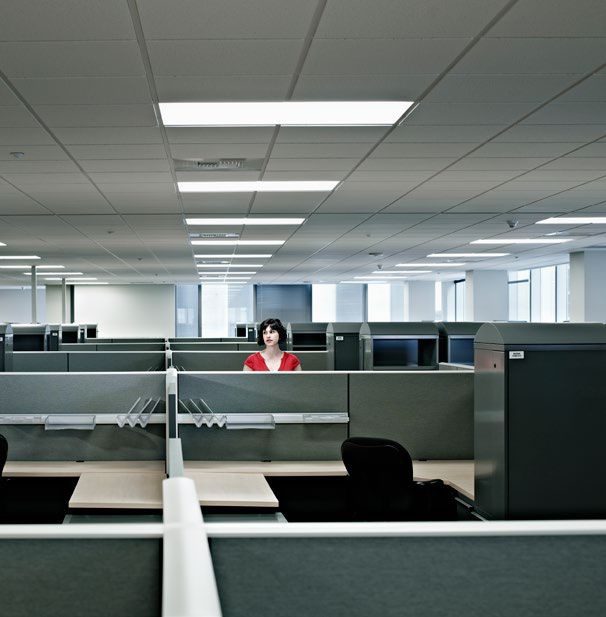 Woman Standing in Office
